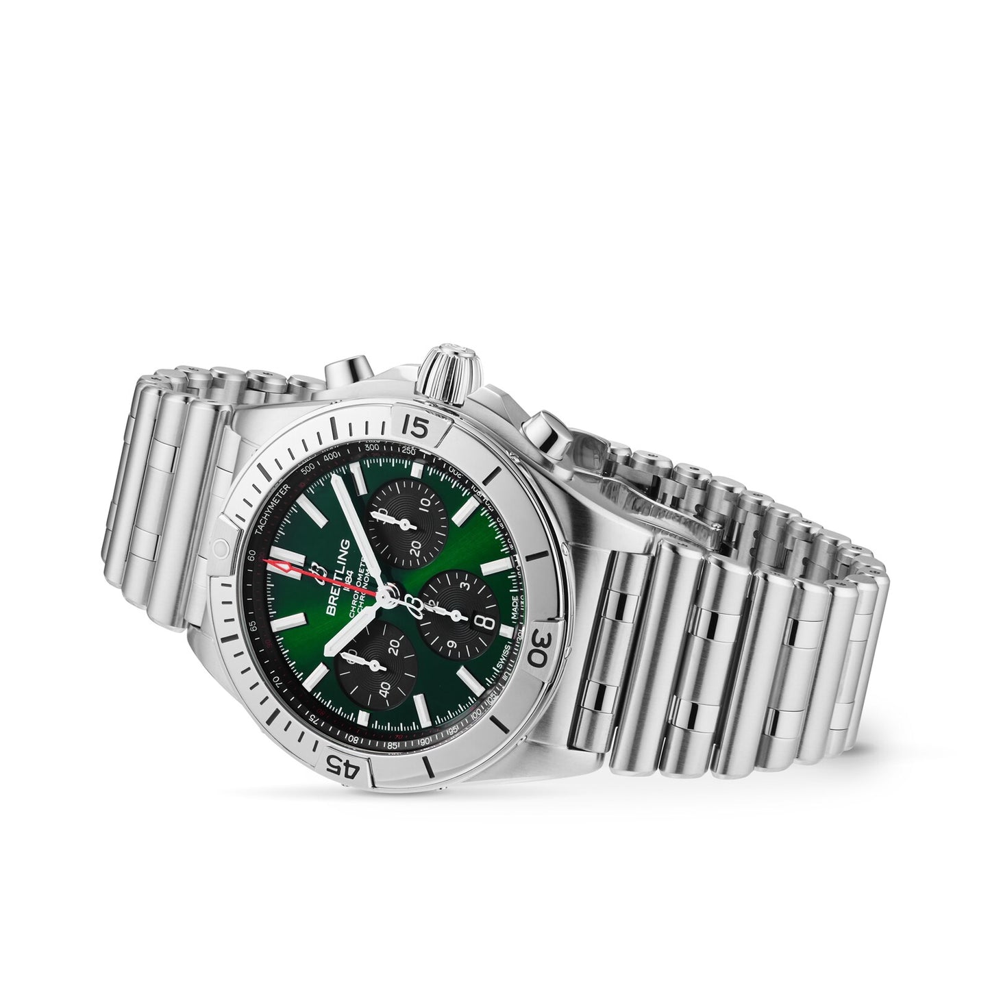 Chronomat B01 42 Stainless Steel Green Dial AB0134101L1A1