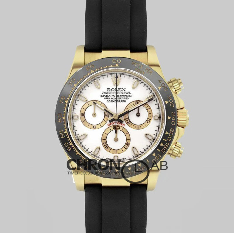 Cosmograph Daytona 116518LN White Dial in Yellow Gold