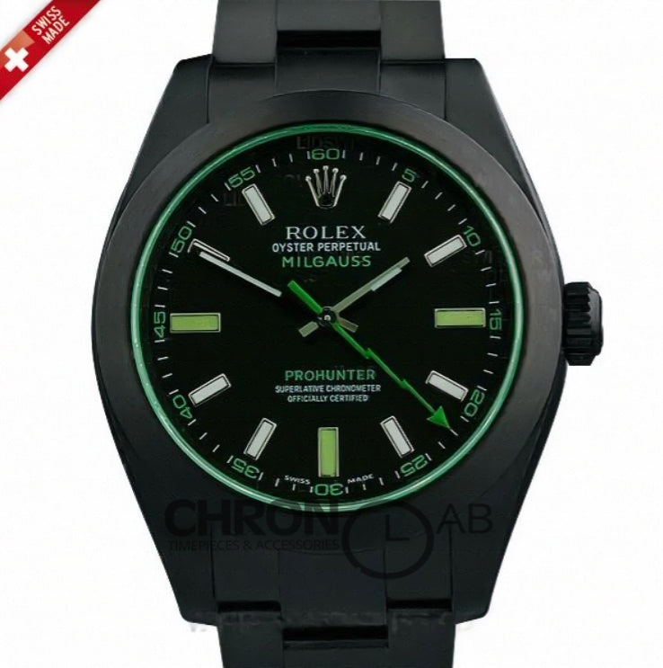 Milgauss 116400 GV Black Dial in Black DLC