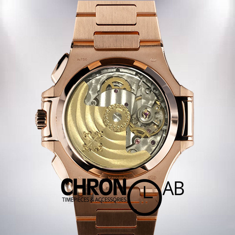 Nautilus Men's 40mm 5980/1R-001 Black Dial Rose Gold-tone