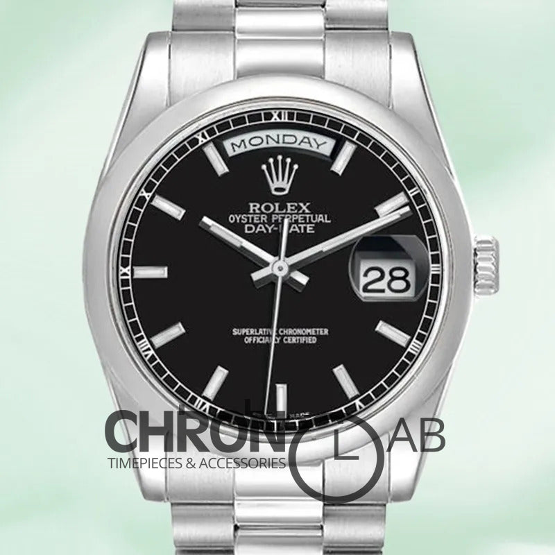 Day-Date 36mm 118206 Men’s Silver Clone