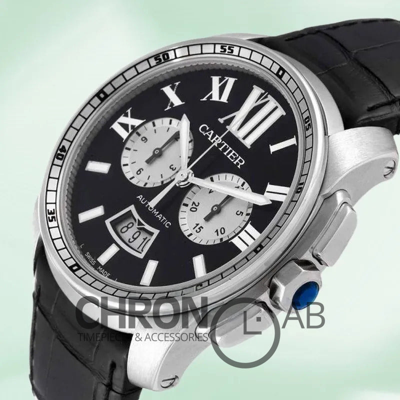 Calibre 42mm W7100060 Men’s Quartz Leather Strap