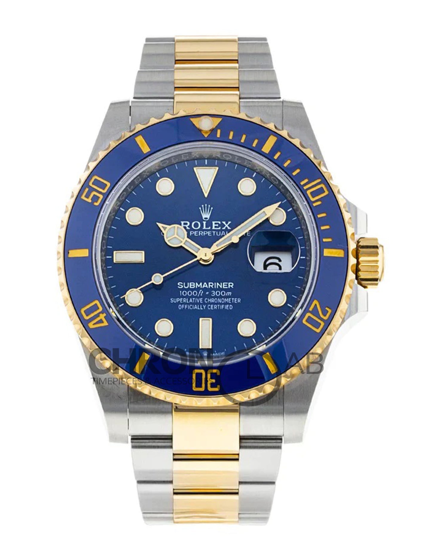 Submariner 2-Tone Blue Dial Ceramic Bezel 40mm