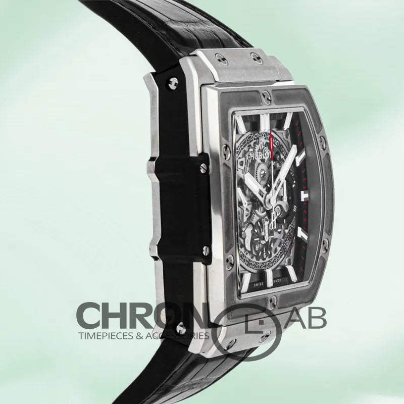 Spirit Of Big Bang 601.NX.0173.LR 44mm Men Skeleton Dial Silver