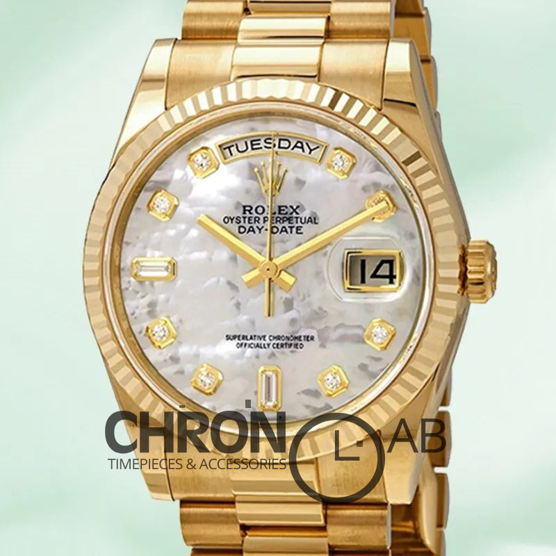 Day-Date 36mm 118238MDP Jubilee Bracelet White Mother Of Pearl Dial Clone