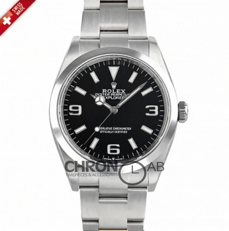 Explorer I 1242703 Black Dial in Steel 36mm
