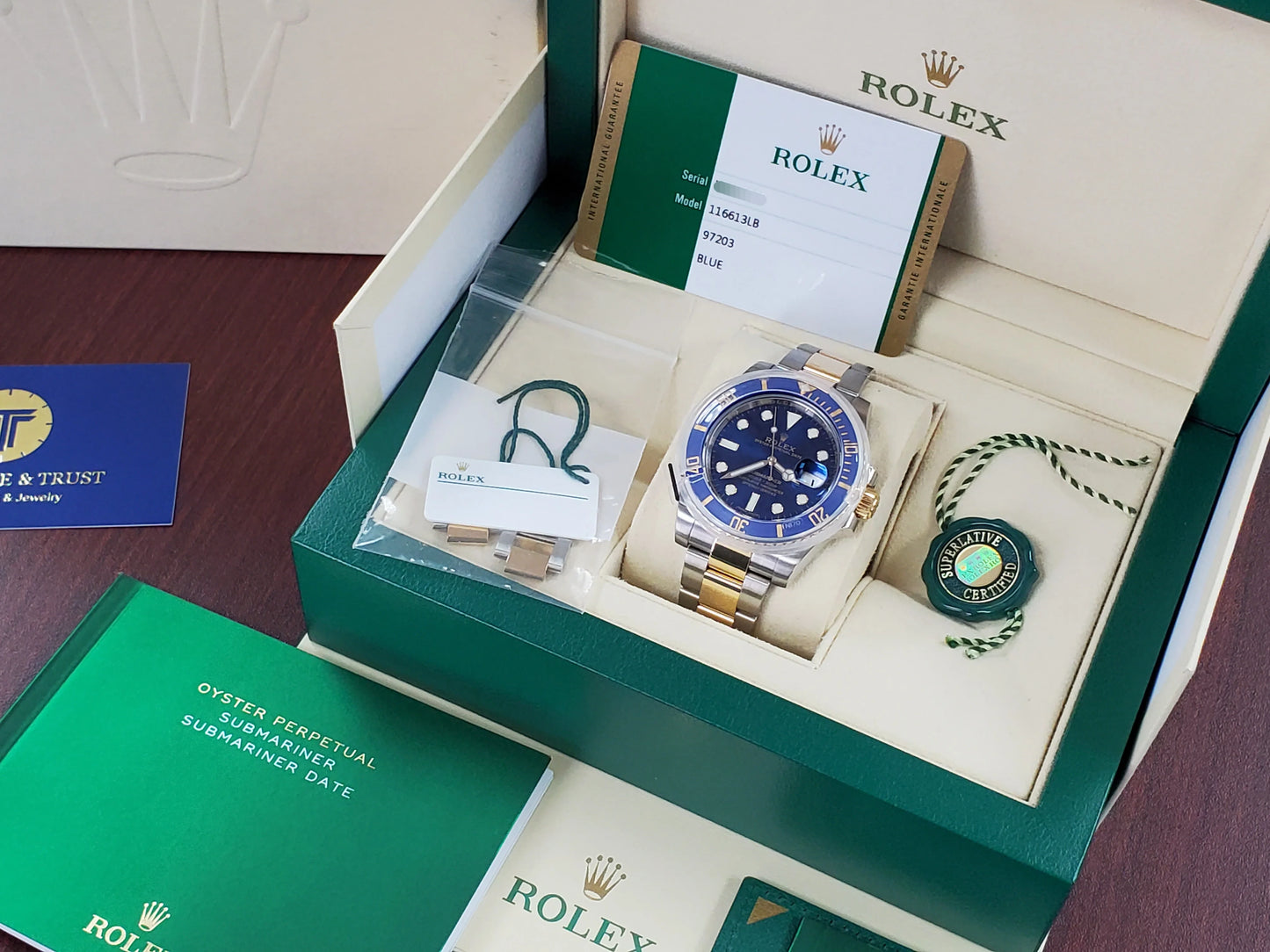 Submariner 2-Tone Blue Dial Ceramic Bezel 40mm