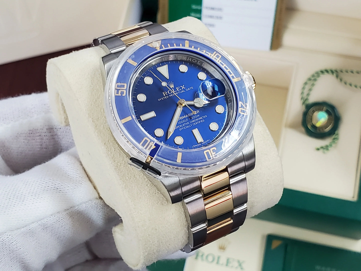 Submariner 2-Tone Blue Dial Ceramic Bezel 40mm