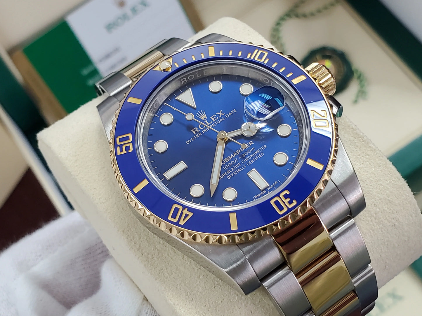 Submariner 2-Tone Blue Dial Ceramic Bezel 40mm