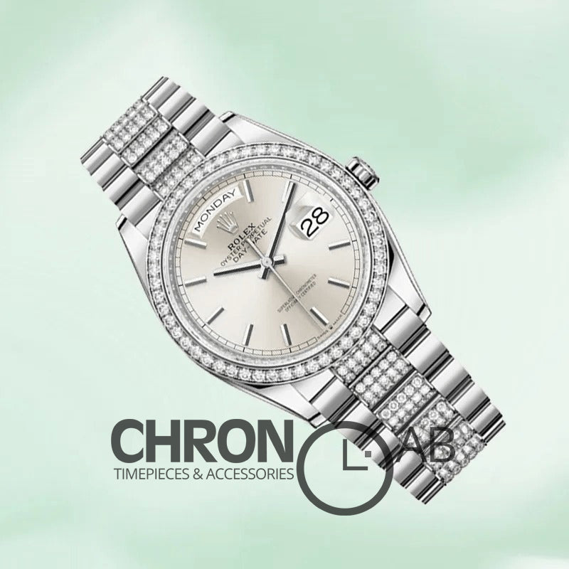 Day-Date 36mm M128349RBR-0013 Silver Clone