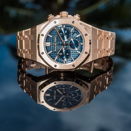 Royal Oak 26240OR.OO.1320OR.05 Rose Gold Blue Dial 41mm