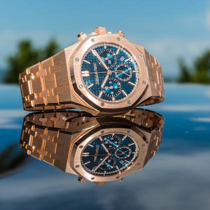 Royal Oak 26240OR.OO.1320OR.05 Rose Gold Blue Dial 41mm