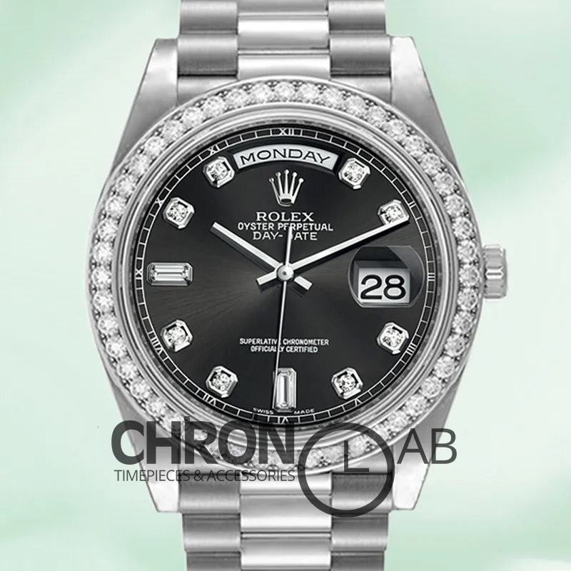 Day-Date 36mm 118346 Black Dial Clone