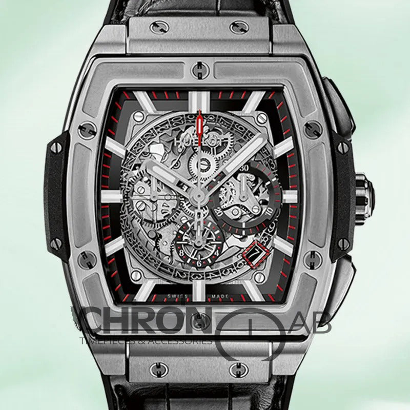 Spirit Of Big Bang 601.NX.0173.LR 44mm Men Skeleton Dial Silver