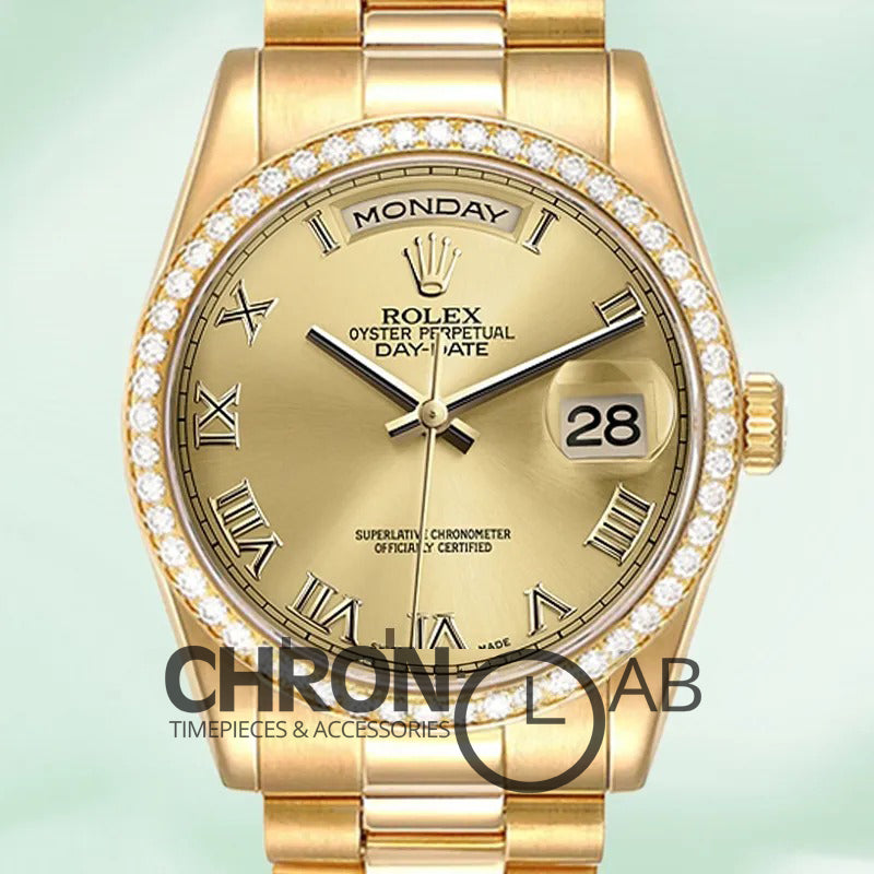 Day-Date 36mm 118348-0147 Automatic Gold Clone