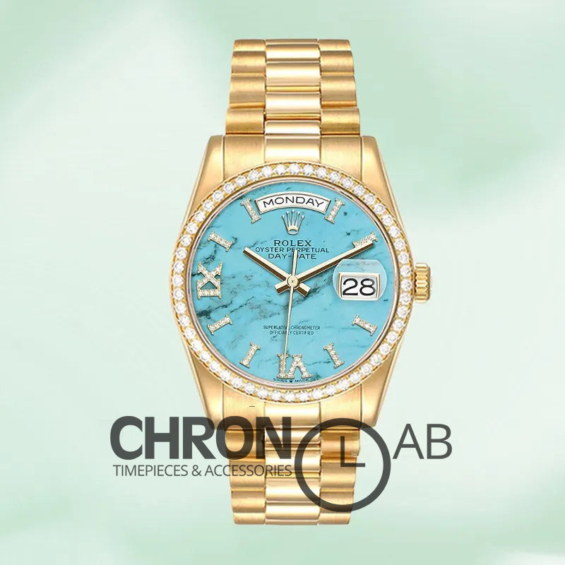 Day-Date 36mm M128348RBR-0037 Gold Clone