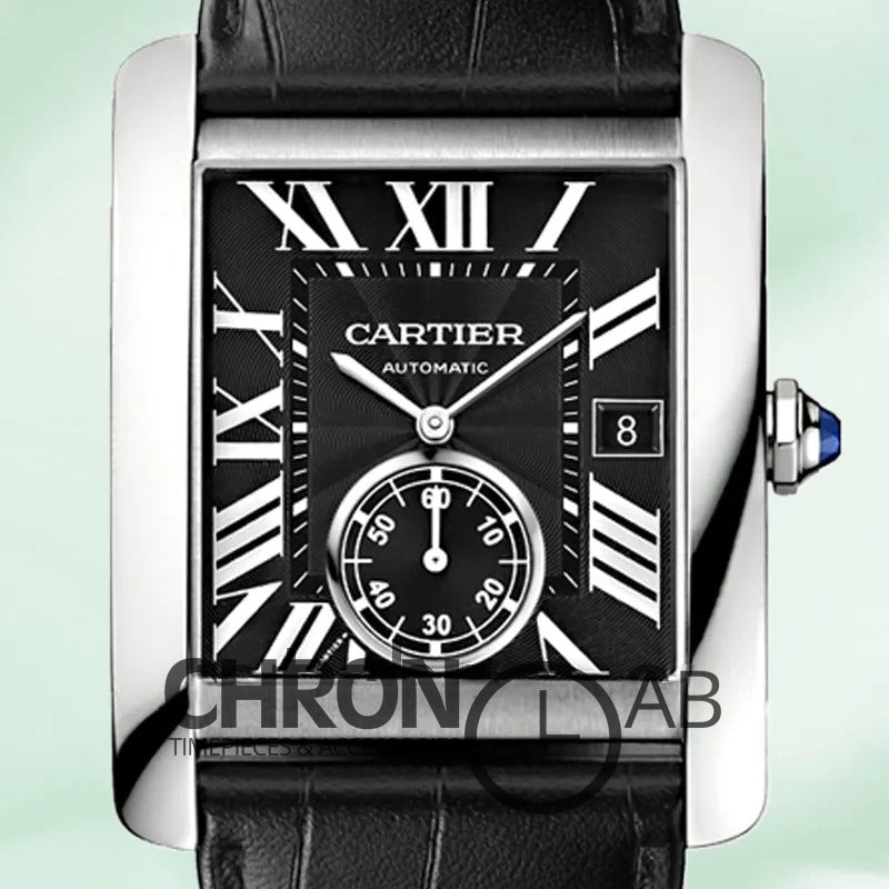 Tank MC 36mm W5330004 Men’s Silver Leather Strap