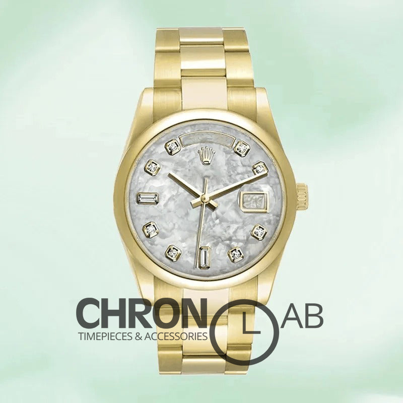 Day-Date 36mm 118208 Pearl Dial Clone