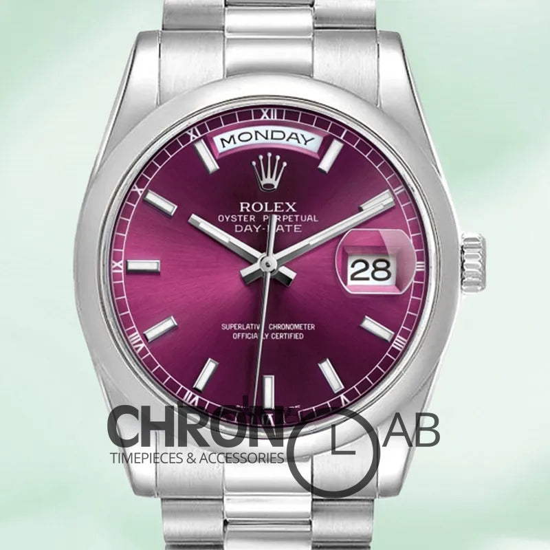 Day-Date 36mm 118206 Cherry Dial Clone