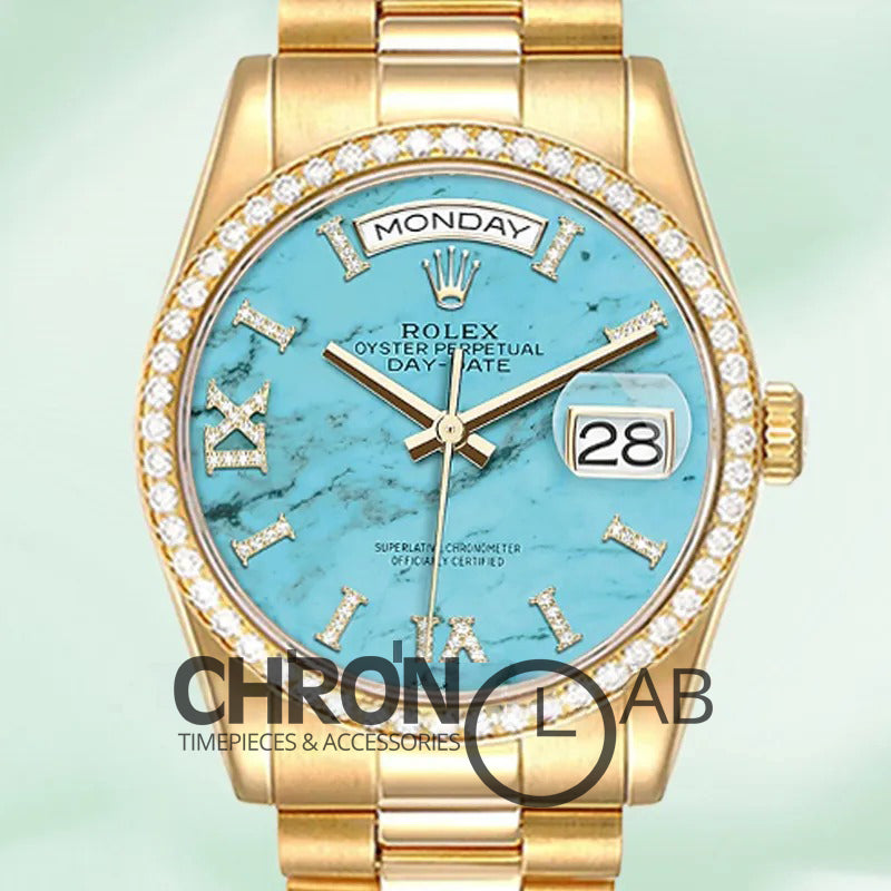 Day-Date 36mm M128348RBR-0037 Gold Clone