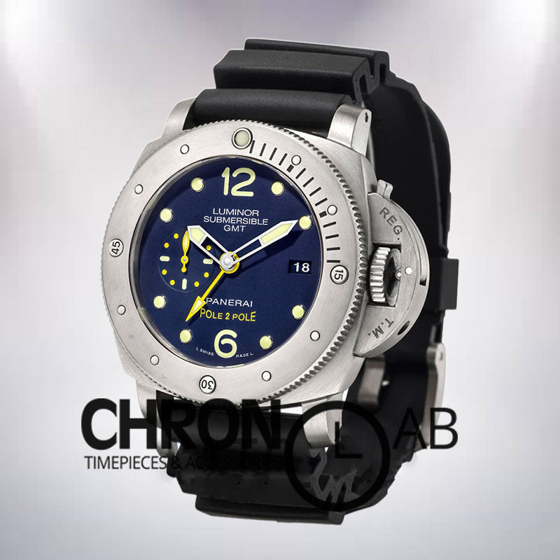 Submersible GMT PAM00719-001 47mm Men's Silver-tone Black Dial