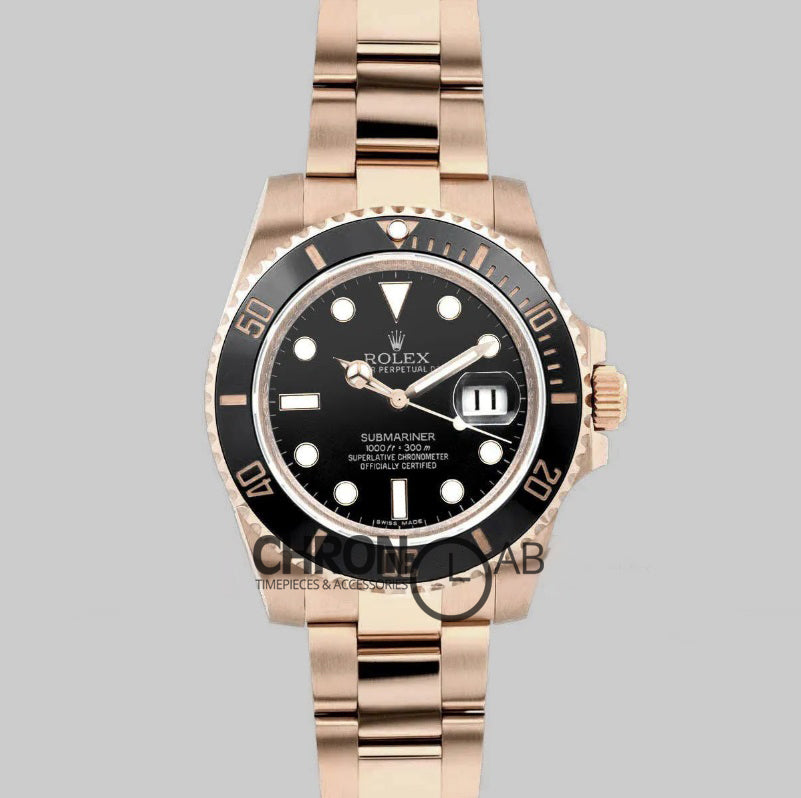 Submariner 166160 in Rose Gold on Bracelet