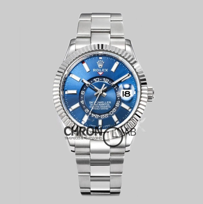 Sky Dweller Steel in Blue Dial on Oyster Bracelet