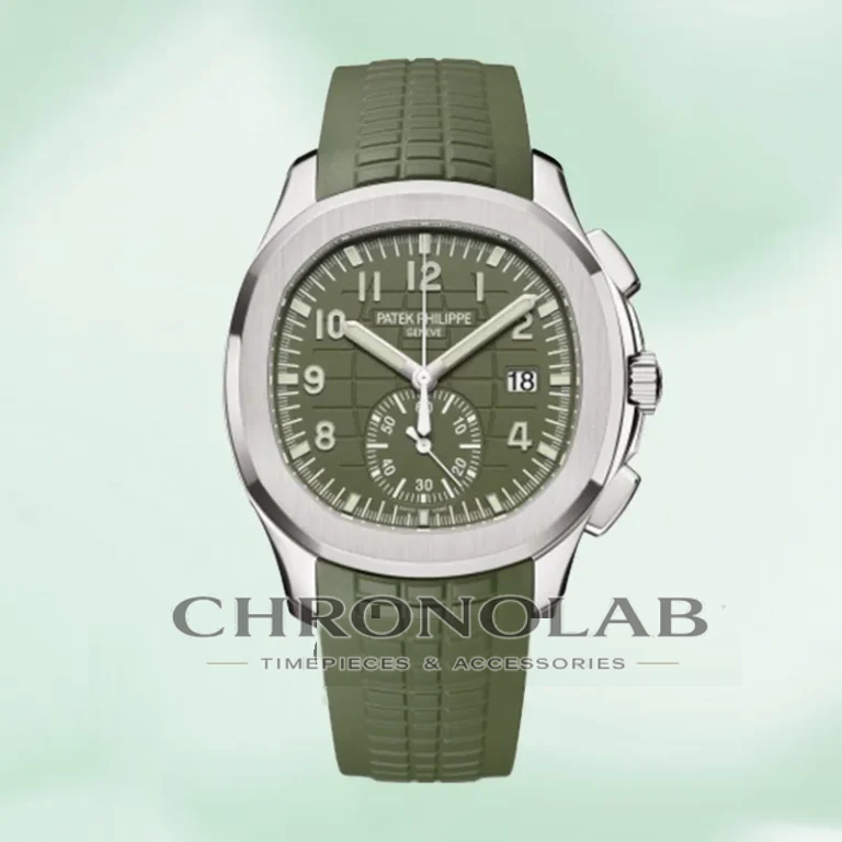 Aquanaut Chronograph Ref. 5968G-010 Khaki Green Rubber 42mm