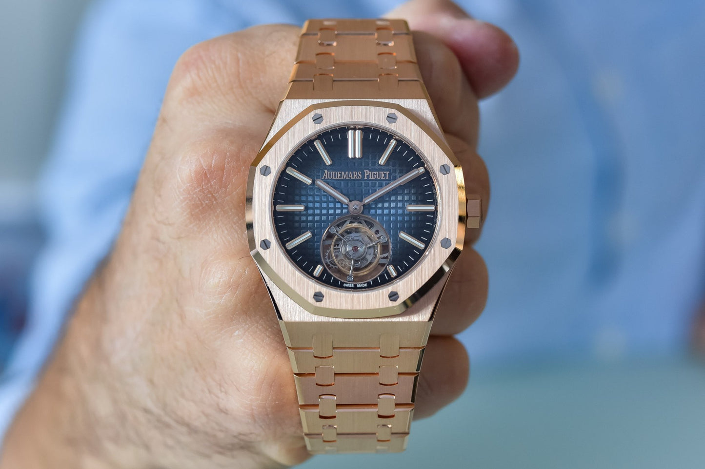 Royal Oak Flying Tourbillion 41mm Rose Gold Blue Dial 26730OR.OO.1320OR.02