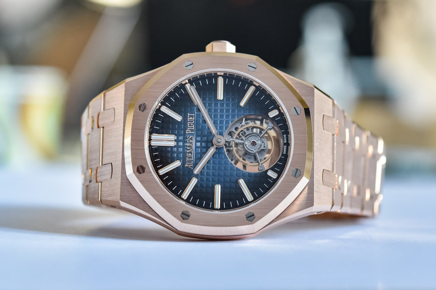 Royal Oak Flying Tourbillion 41mm Rose Gold Blue Dial 26730OR.OO.1320OR.02