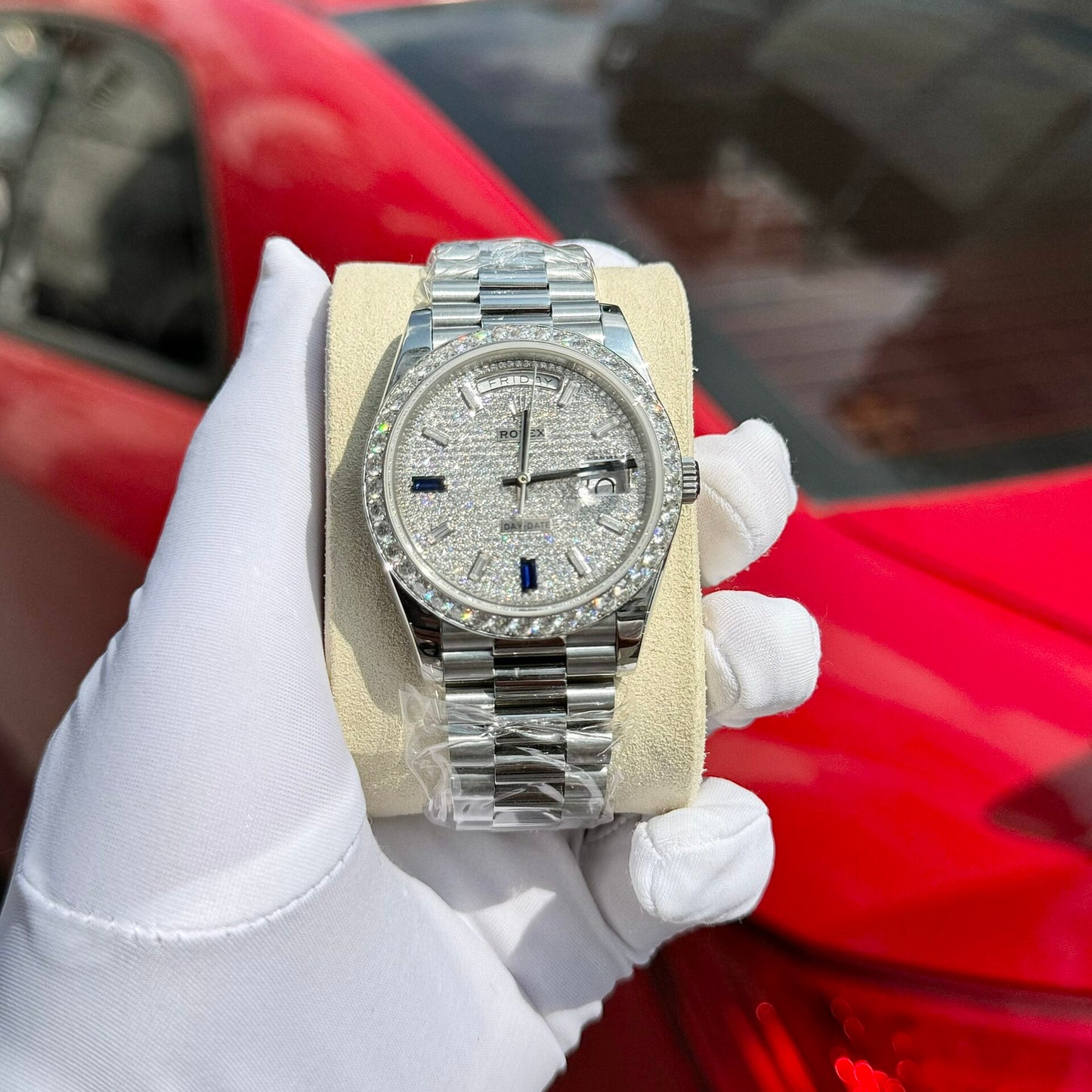 Rolex Day-Date Moissanite Diamond Replica Watch GM Factory V2 40mm