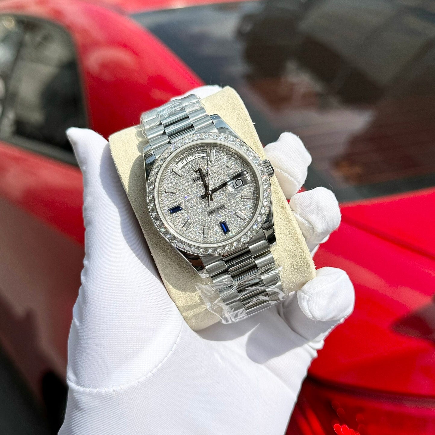 Rolex Day-Date Moissanite Diamond Replica Watch GM Factory V2 40mm