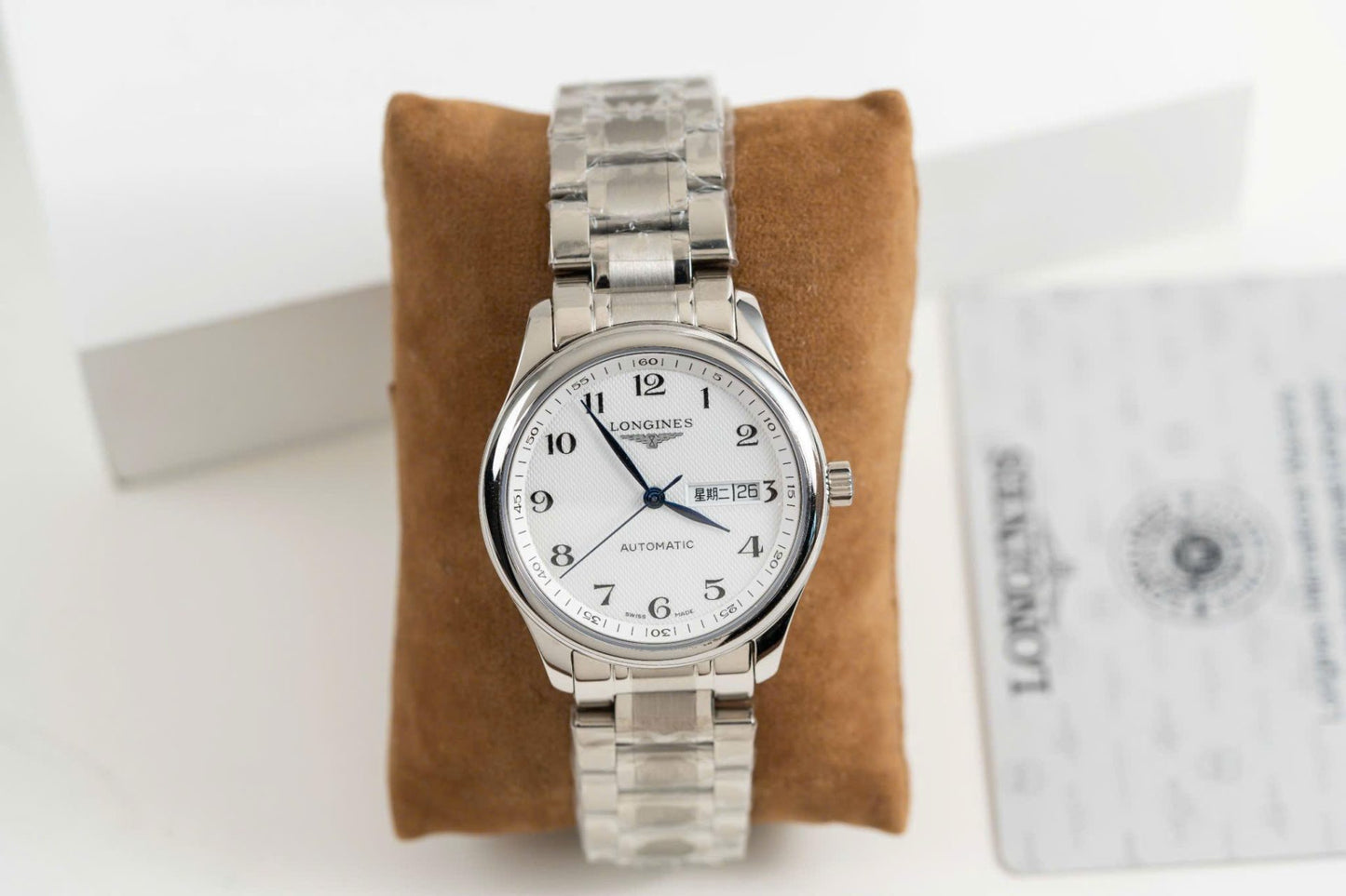 Longines Master Replica Watch White Dial Metal Wire 38.5mm Clone