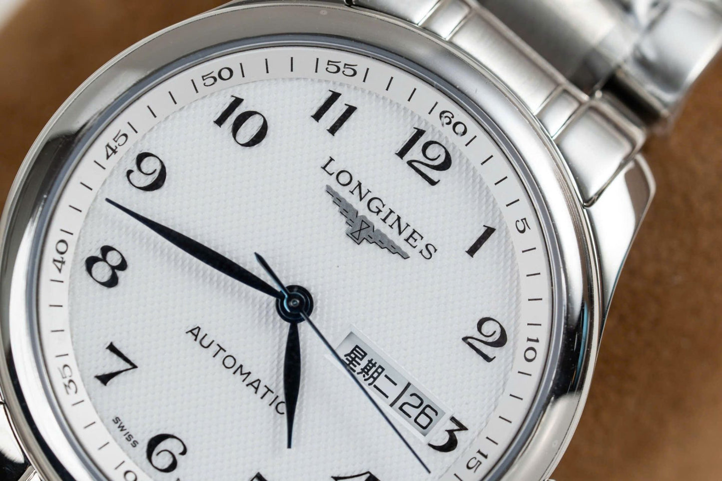 Longines Master Replica Watch White Dial Metal Wire 38.5mm Clone