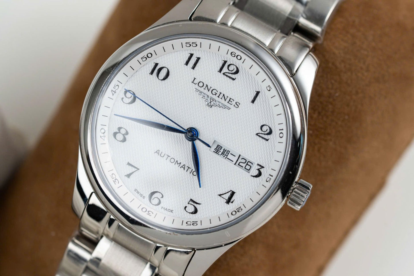 Longines Master Replica Watch White Dial Metal Wire 38.5mm Clone