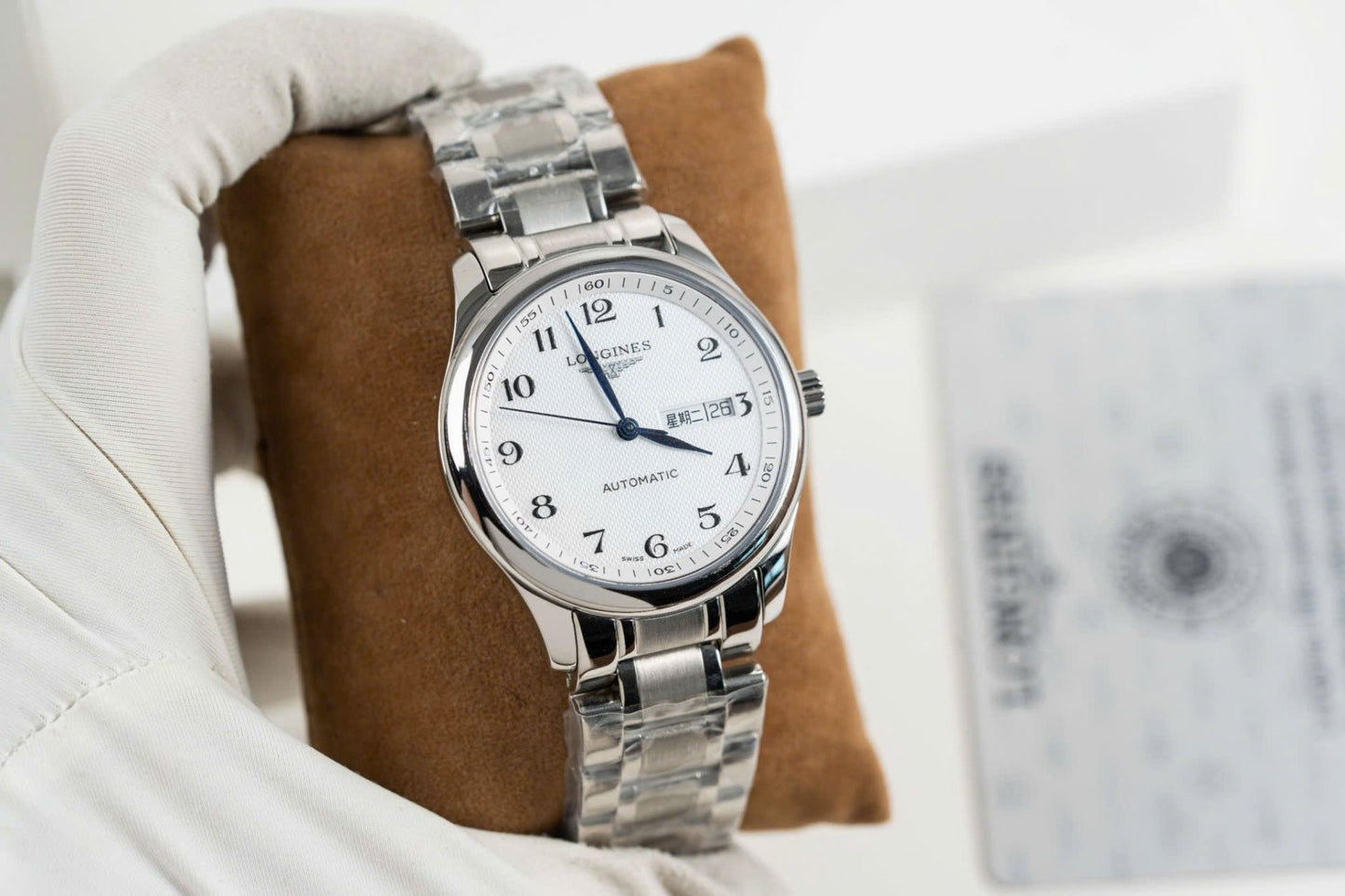 Longines Master Replica Watch White Dial Metal Wire 38.5mm Clone