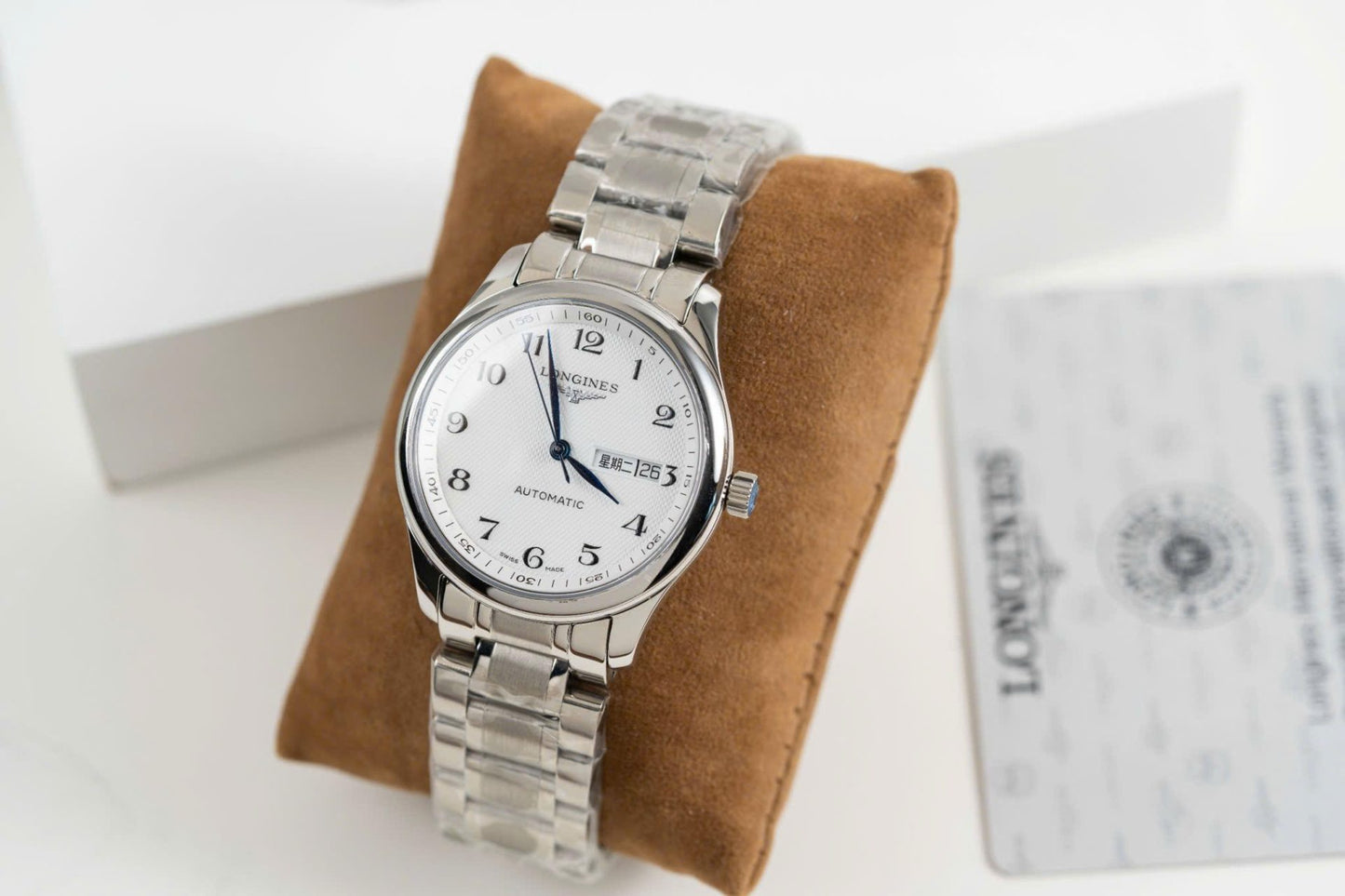 Longines Master Replica Watch White Dial Metal Wire 38.5mm Clone