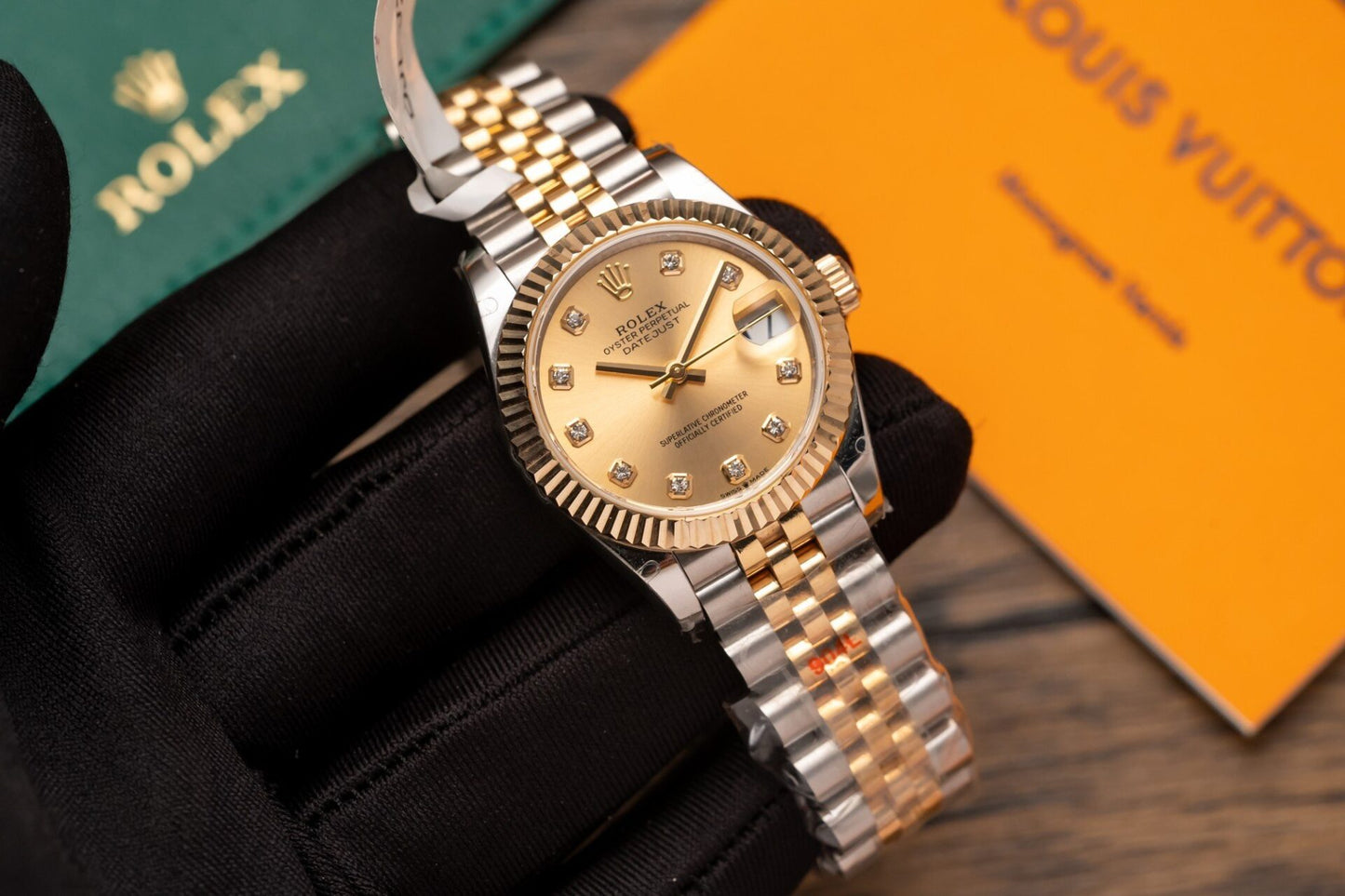 Rolex DateJust Best Replica Watch Gold Wrapped Jubilee Strap GM Factory 31mm