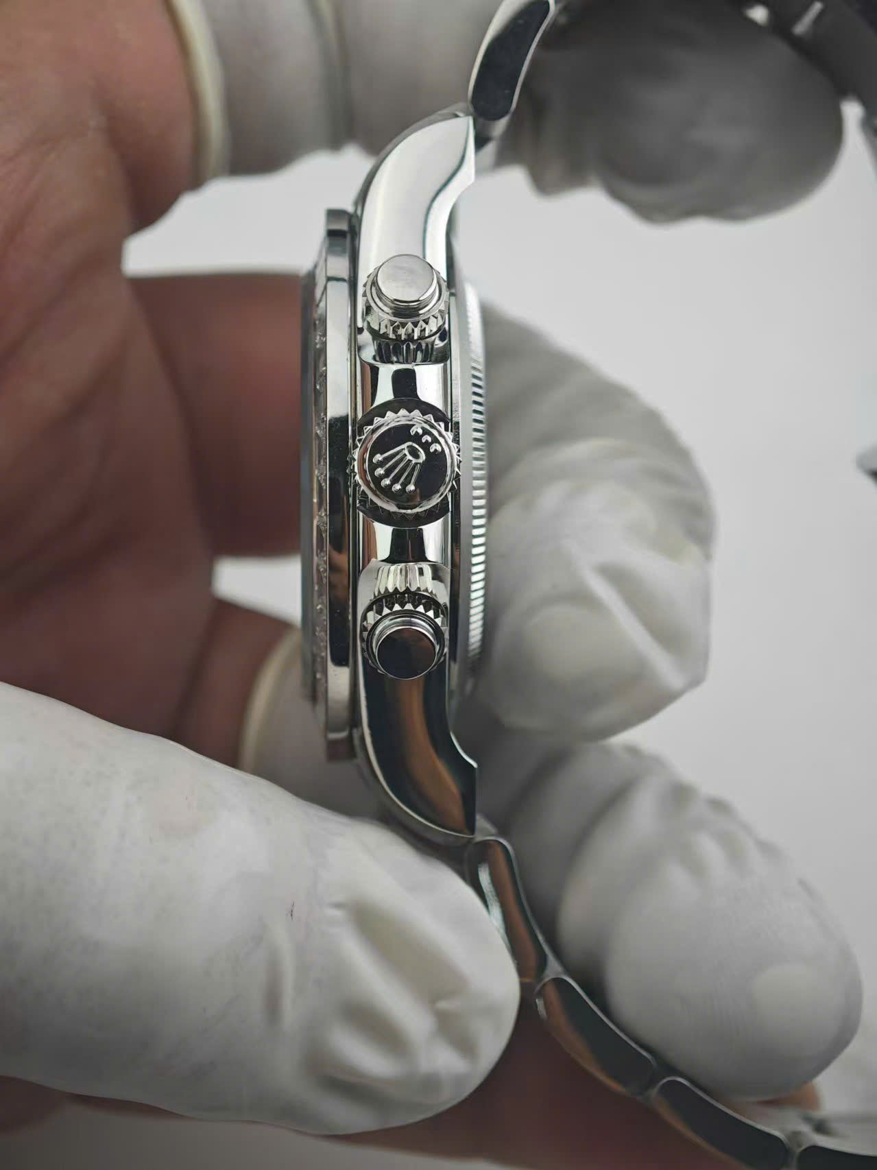 Rolex Cosmograph Daytona 116576TBR Replica Watch Platinum PT950 + Diamonds Custom 40mm Clone