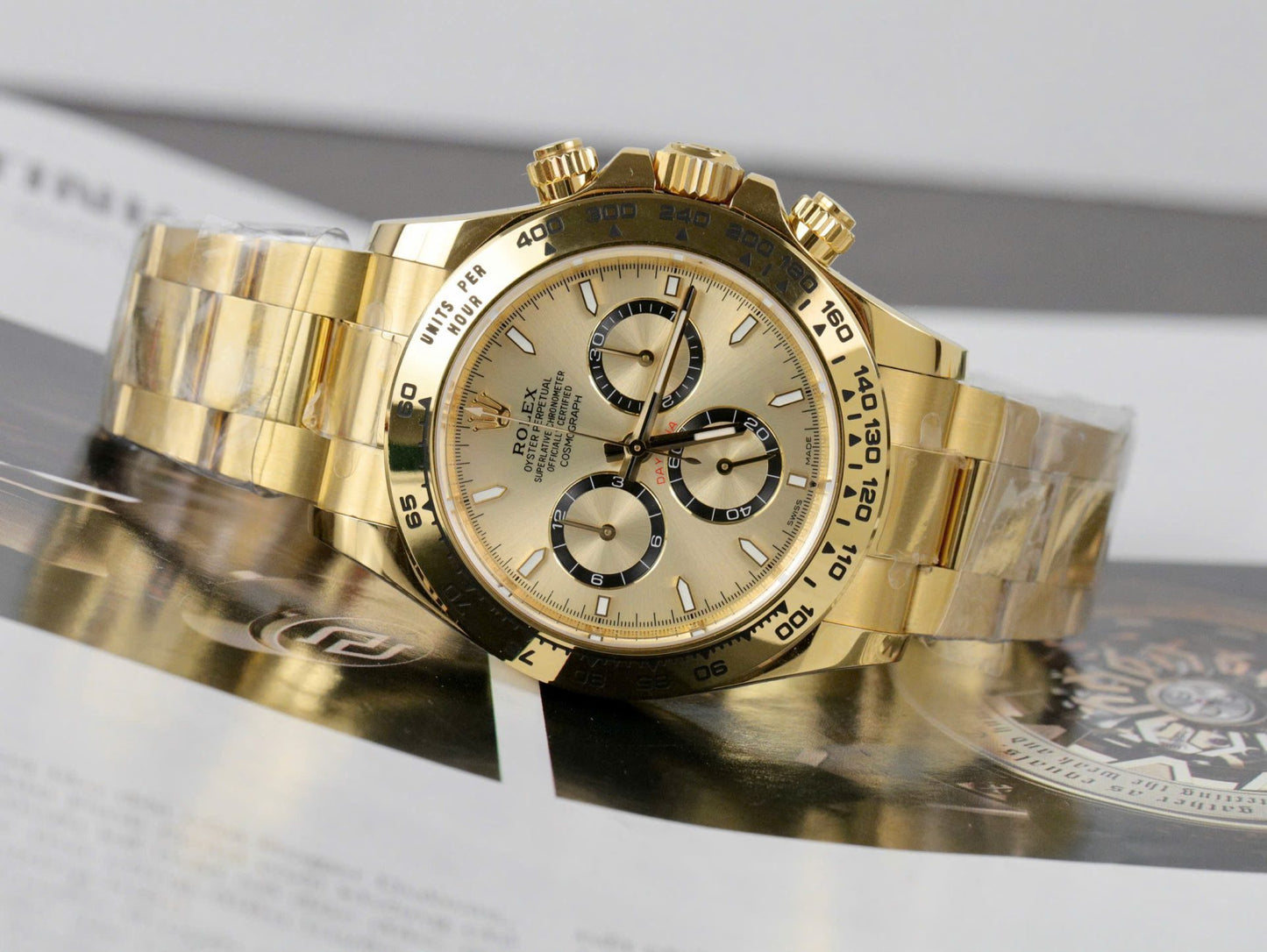 Rolex Best Replica Watch Daytona 126508 Yellow Dial Oyster Strap 40mm Clone