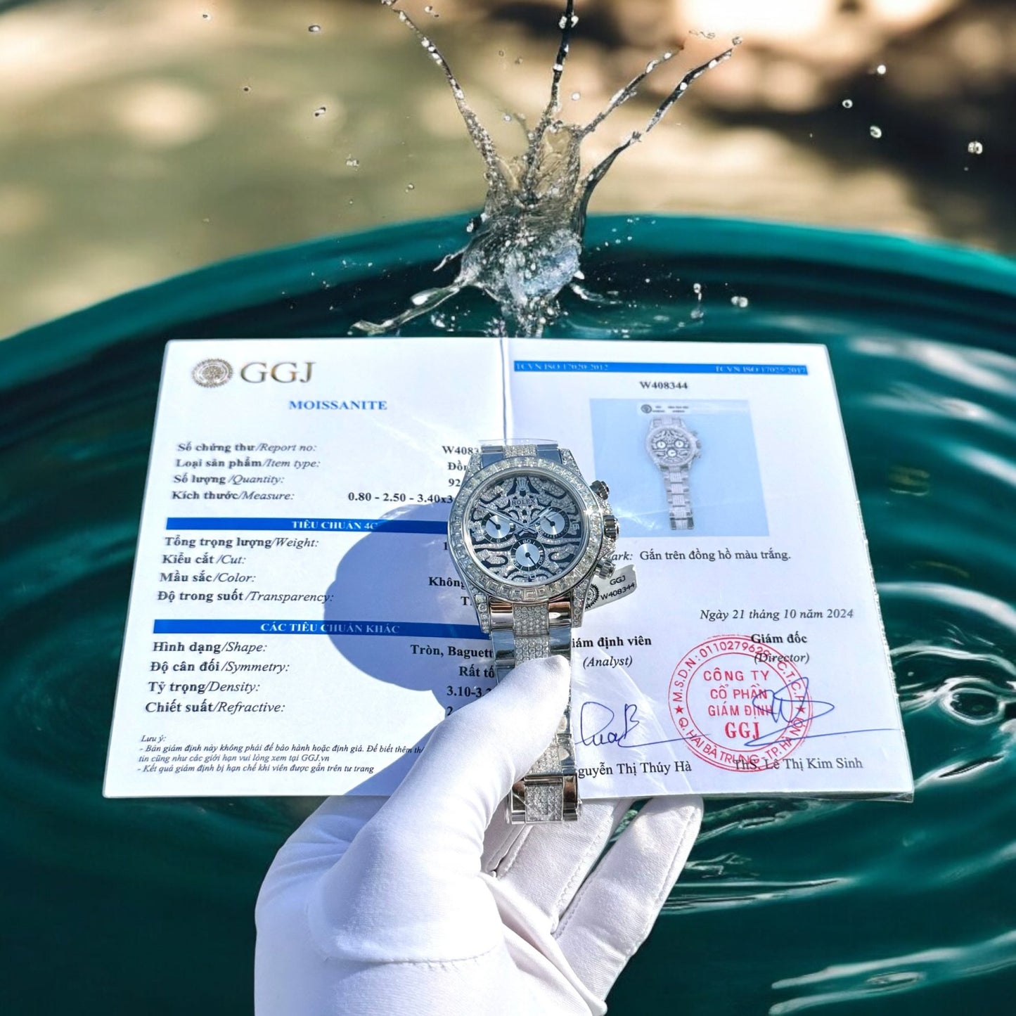 Rolex Cosmograph Daytona Eye Of The Tiger Customs Moissanite Diamonds Replica Watch 40mm Clone
