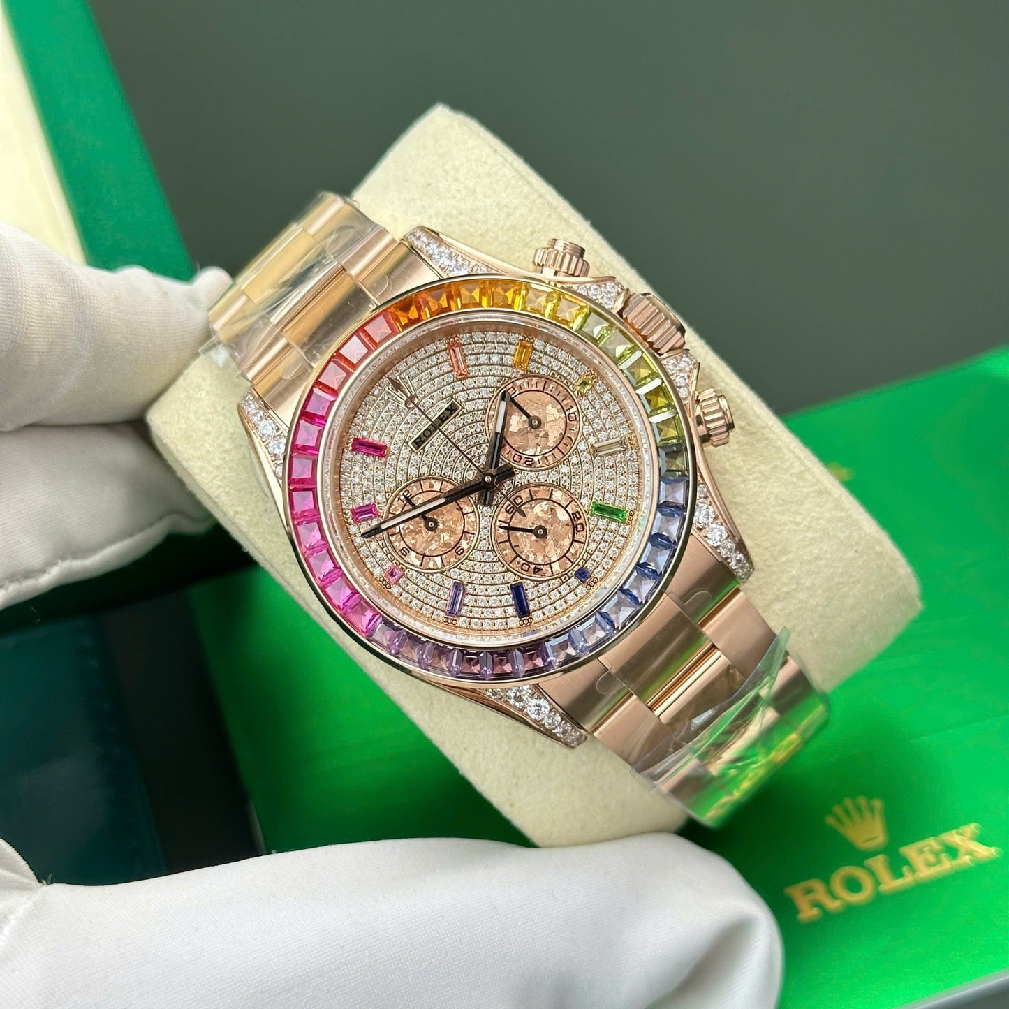 Rolex Cosmograph Daytona 116595 Rainbow Replica Watch BT Factory 40mm