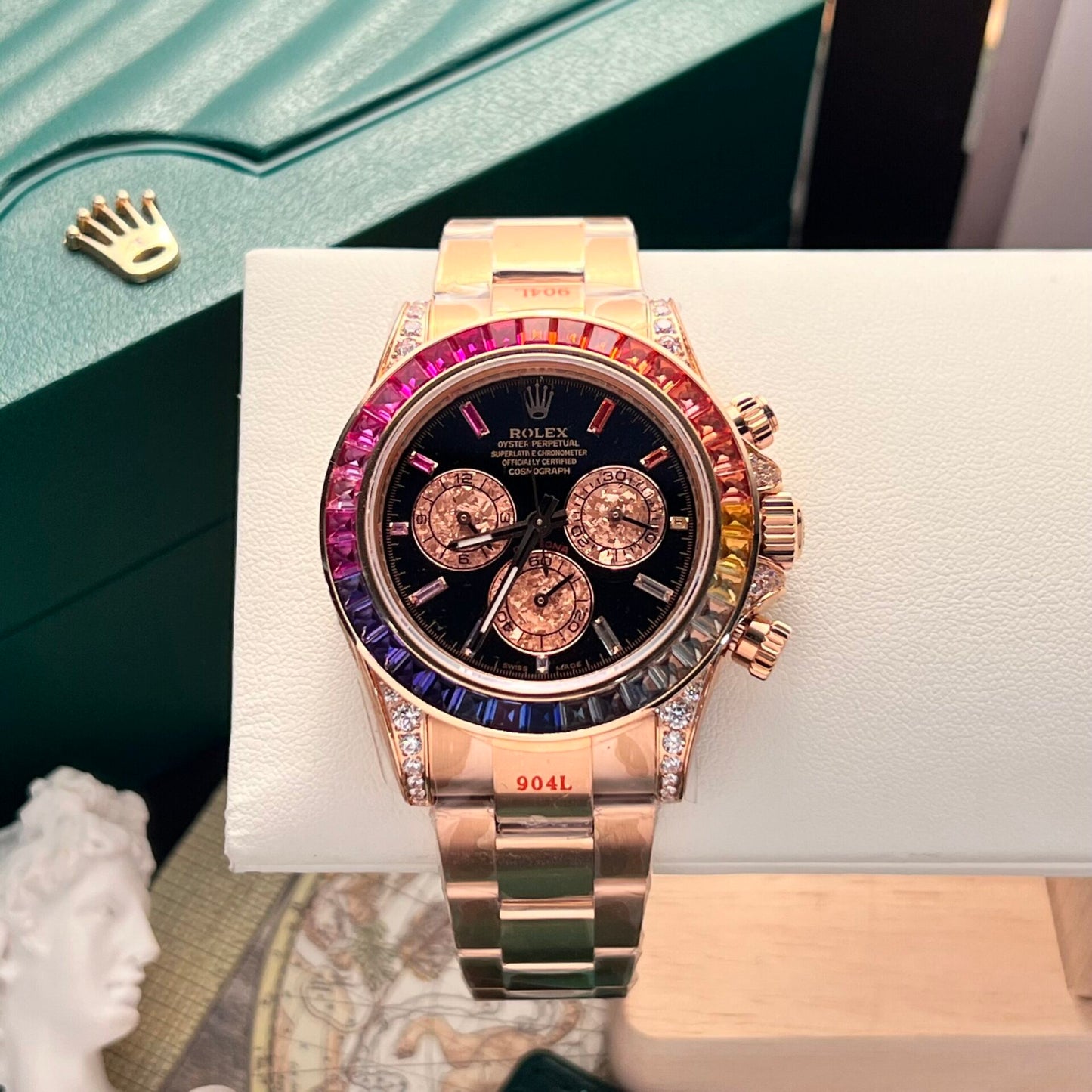 Rolex Best Replica Watch Cosmograph Daytona 116595RBOW Black Dial Noob Factory 40mm
