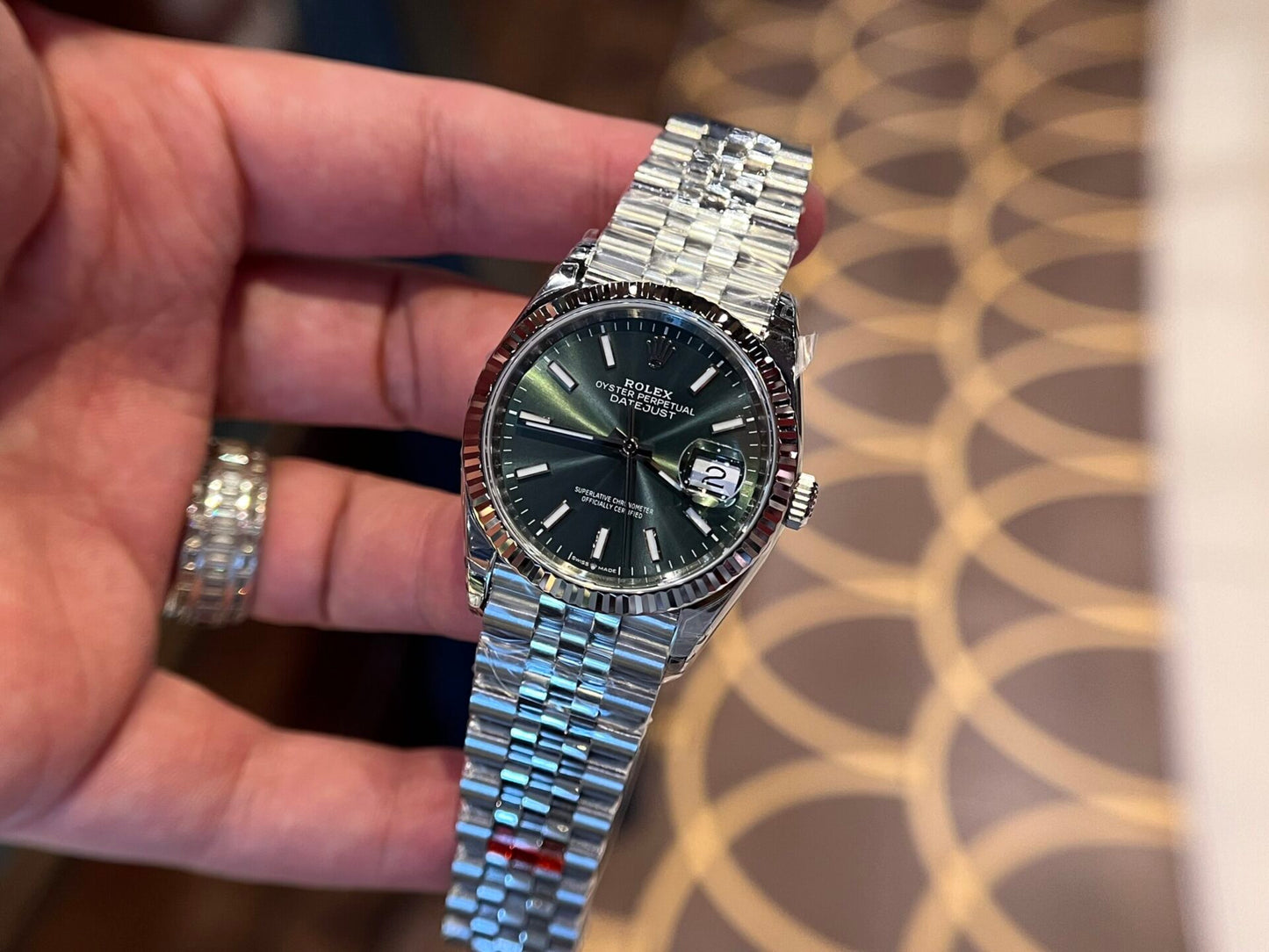 Rolex Replica Watch DateJust 126234 Green Dial VS Factory 36mm