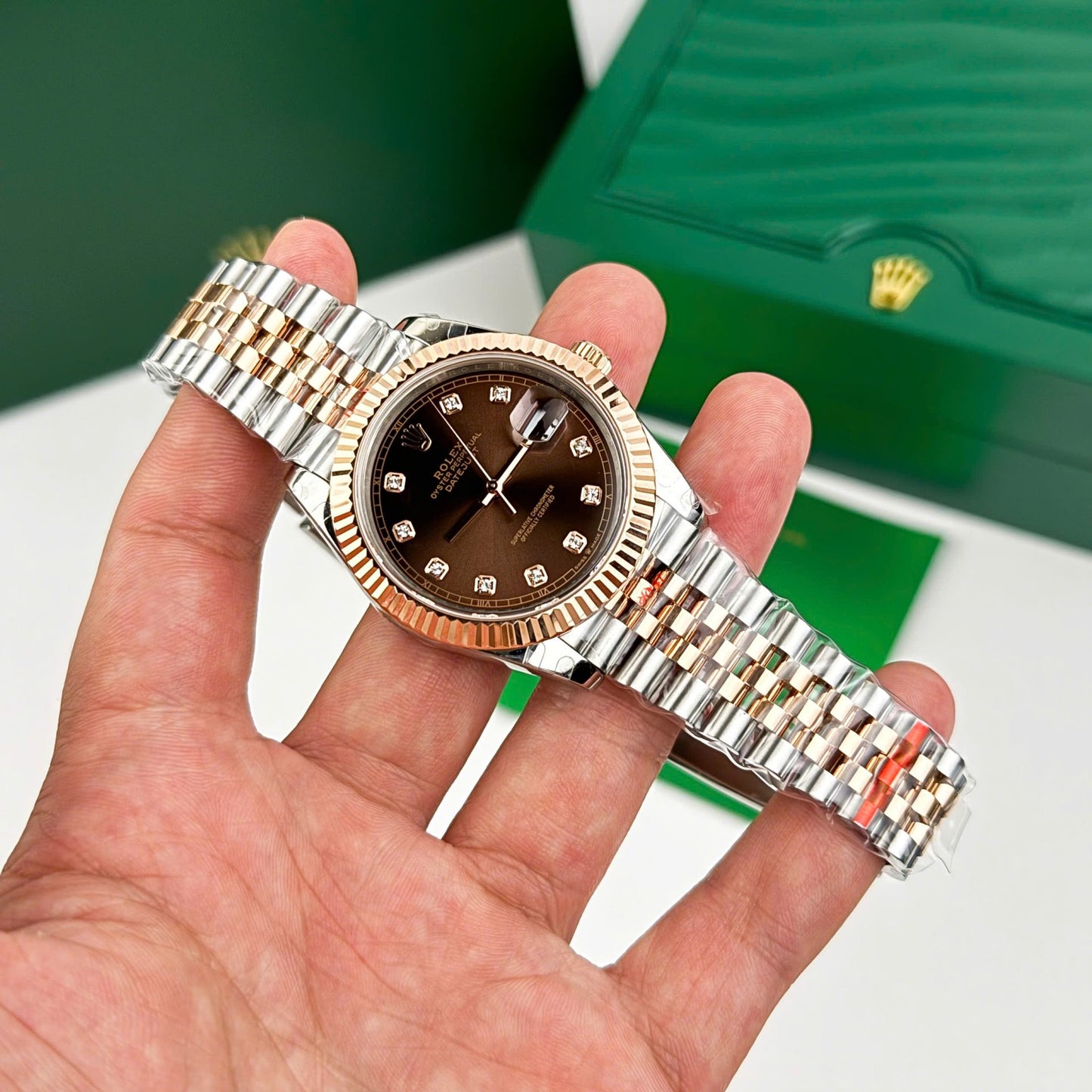 Rolex DateJust 126331 Replica Watch Dial Chocolate Jubilee Strap 41mm Clone