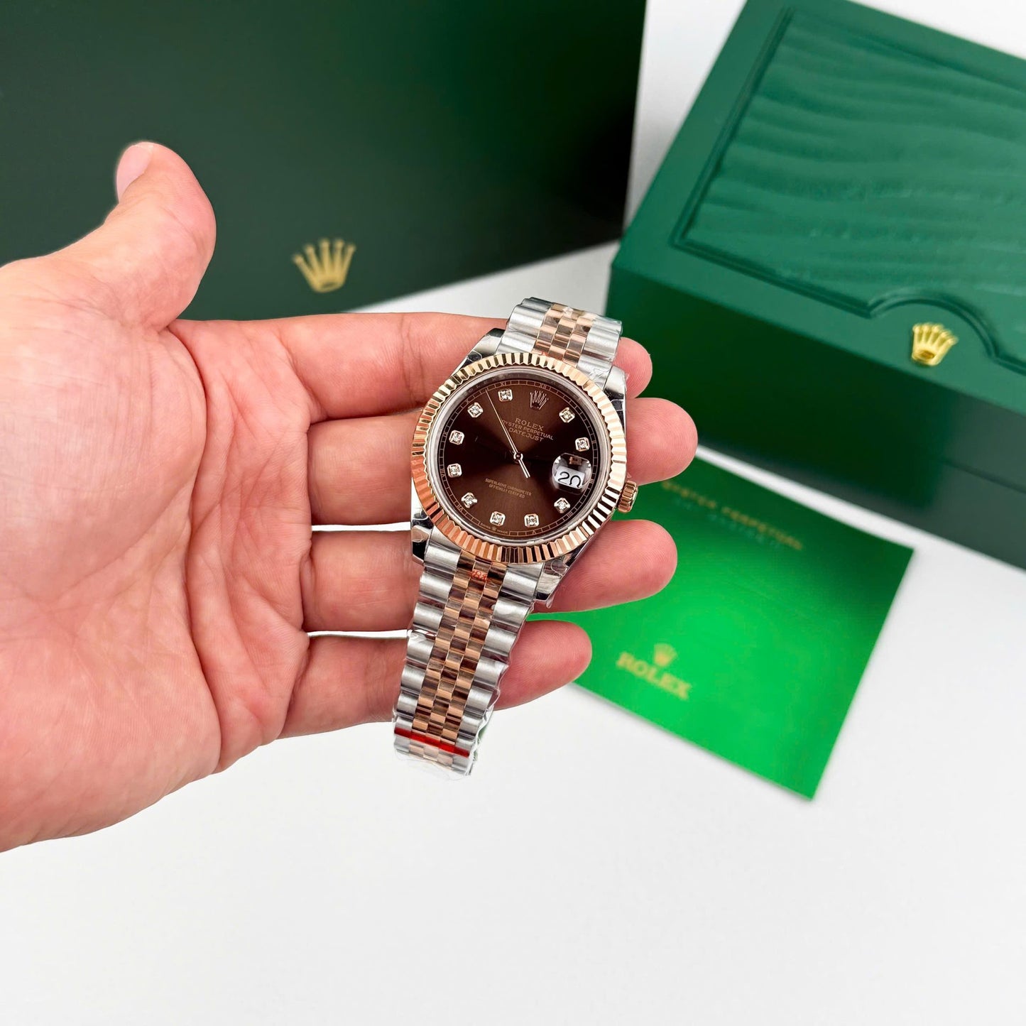 Rolex DateJust 126331 Replica Watch Dial Chocolate Jubilee Strap 41mm Clone
