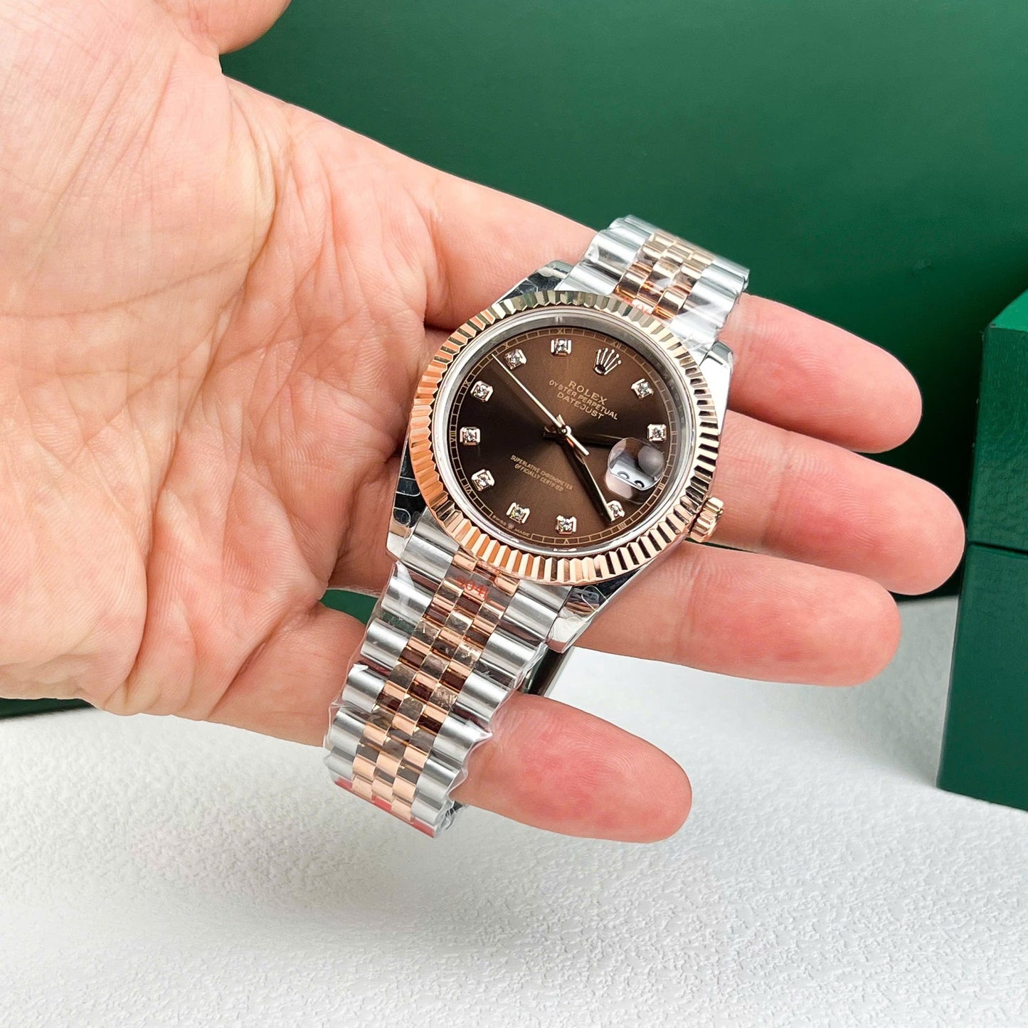 Rolex DateJust 126331 Replica Watch Dial Chocolate Jubilee Strap 41mm Clone