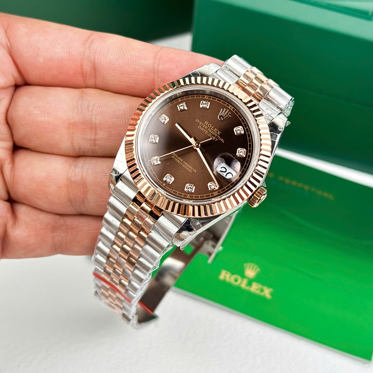 Rolex DateJust 126331 Replica Watch Dial Chocolate Jubilee Strap 41mm Clone