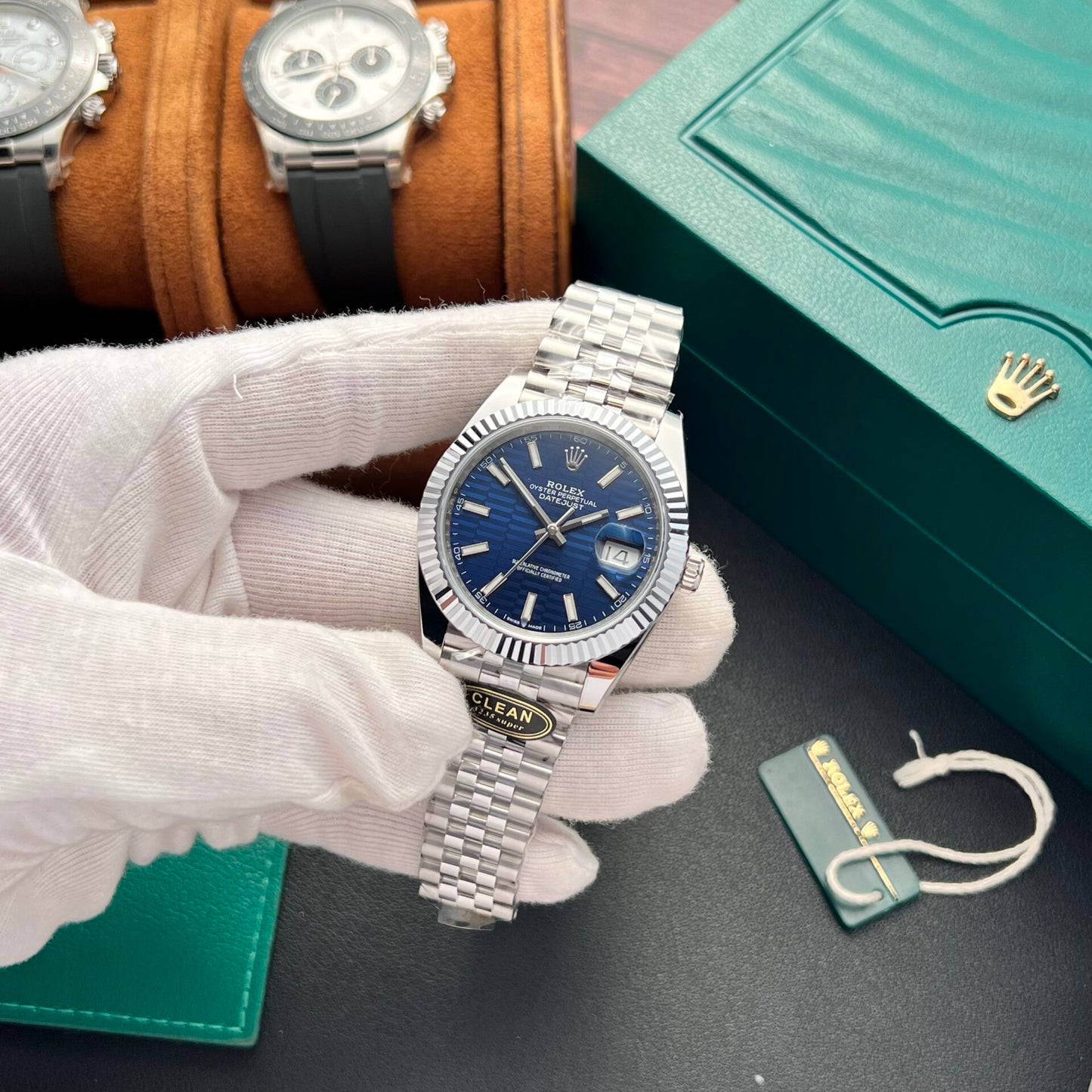 Rolex DateJust 126334 Blue Fold Dial Replica Watch Clean Factory 41mm
