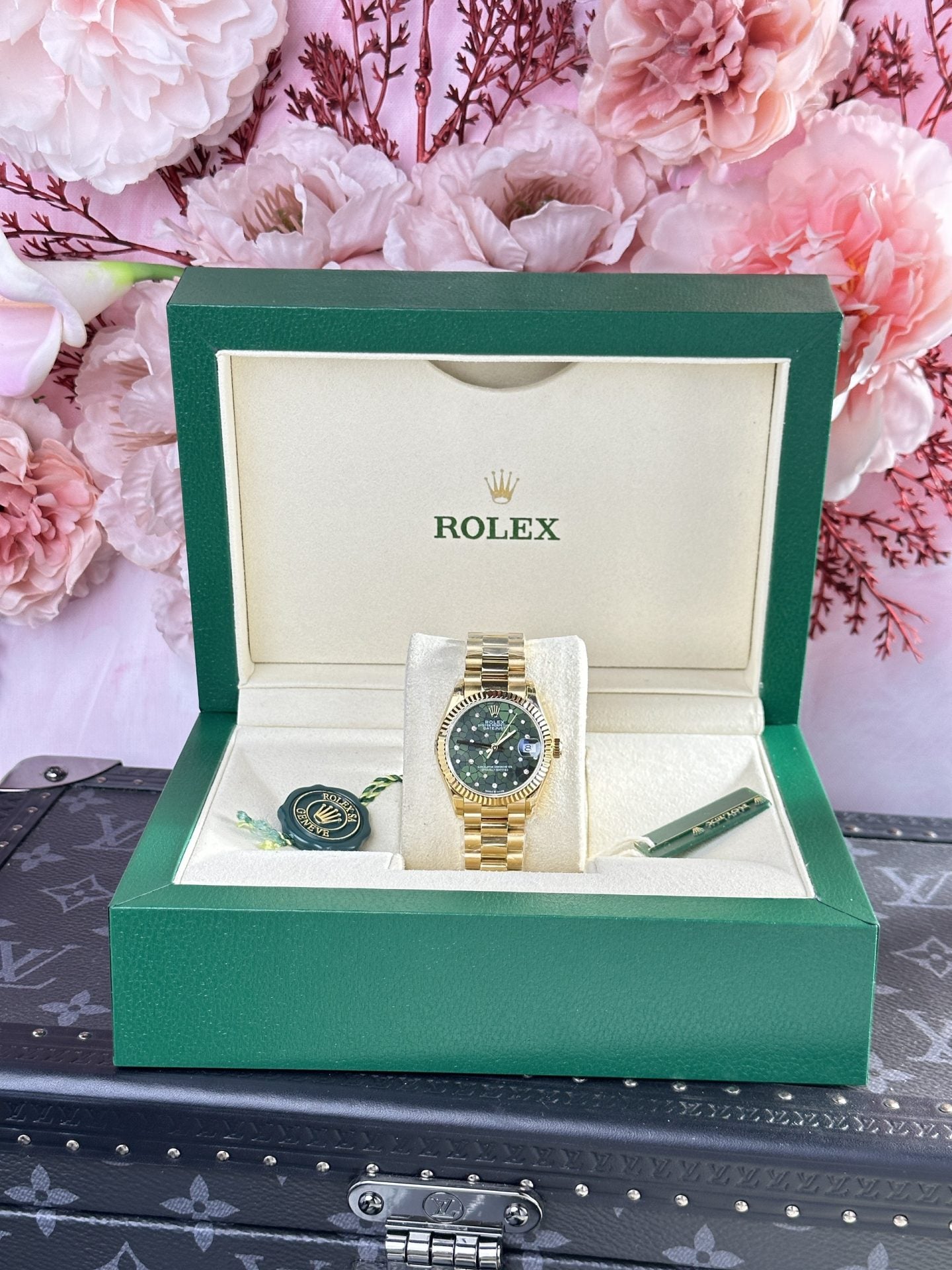 Rolex Replica Watch DateJust 278288 Olive Flower Pattern Dial 31mm Clone